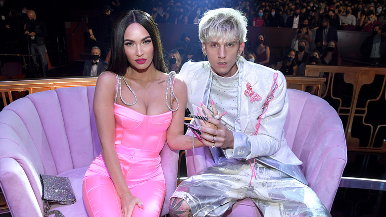 Megan Fox and Machine Gun Kelly posing together