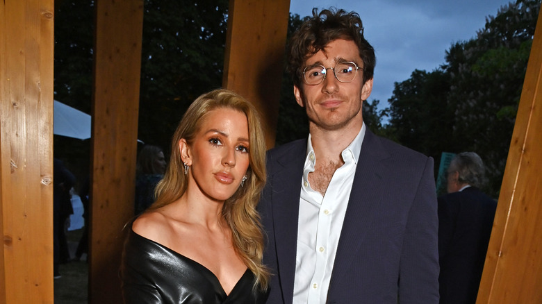 Ellie Goulding and Caspar Jopling posing