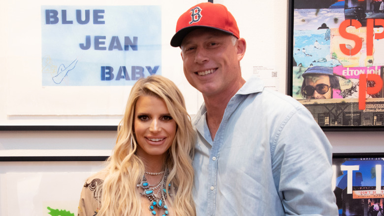 Jessica Simpson and Eric Johnson at the Bernie Taupin's Reflections exhibit