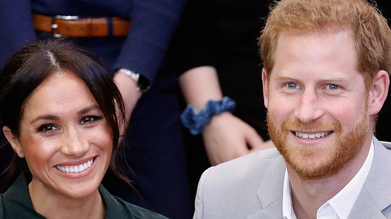 Prince Harry and Meghan Markle together, smiling