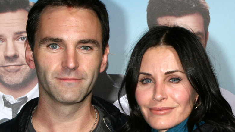 Courteney Cox with Johnny McDaid both smiling