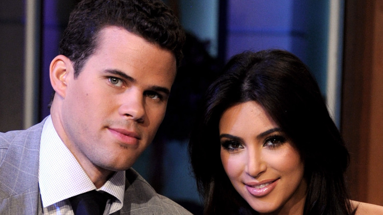 Kris Humphries and Kim Kardashian smiling