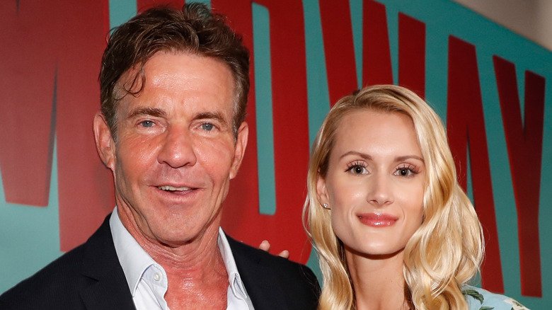 Dennis Quaid and Laura Savoie smiling