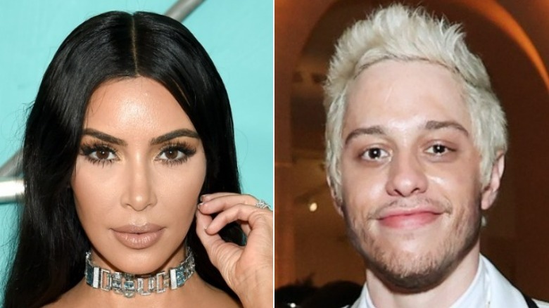 Kim Kardashian and Pete Davidson split image