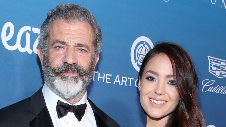 Mel Gibson and Rosalind Ross at an event