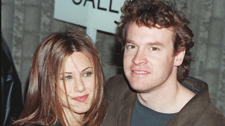 Jennifer Aniston and Tate Donovan smiling