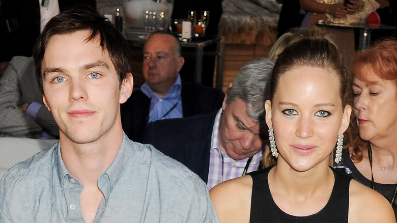 Jennifer Lawrence and Nicholas Hoult smiling