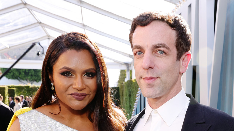 Mindy Kaling and BJ Novak smiling