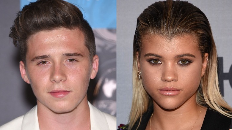 Brooklyn Beckham smirking (left), Sofia Richie smoldering (right)