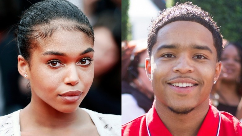 Lori Harvey smirking (left), Justin Dior Combs smiling (right)