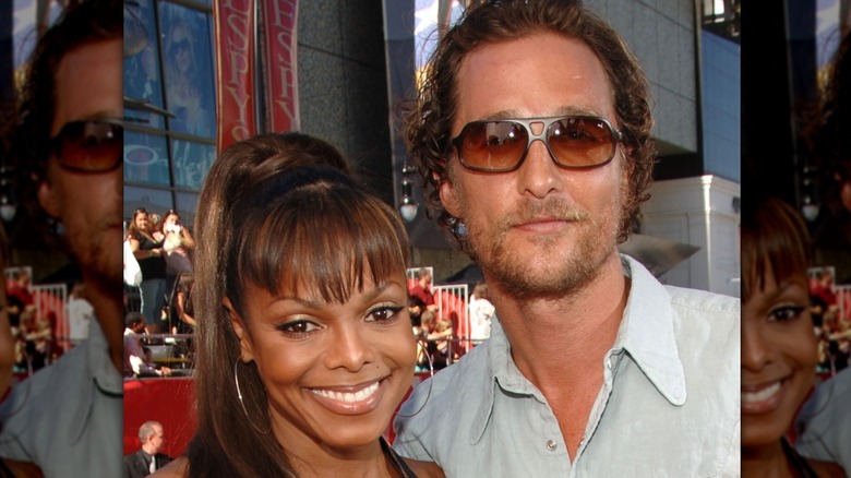 Janet Jackson and Matthew McConaughey posing at an event