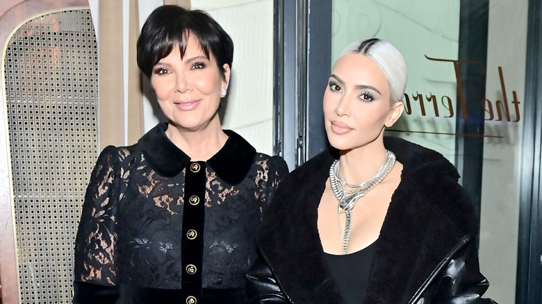 Kim Kardashian and Kris Jenner smiling 