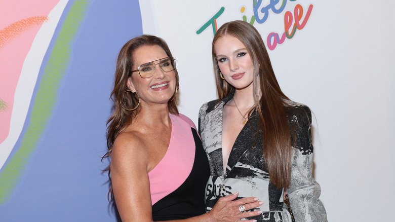 Brooke Shields and Grier Henchy smiling