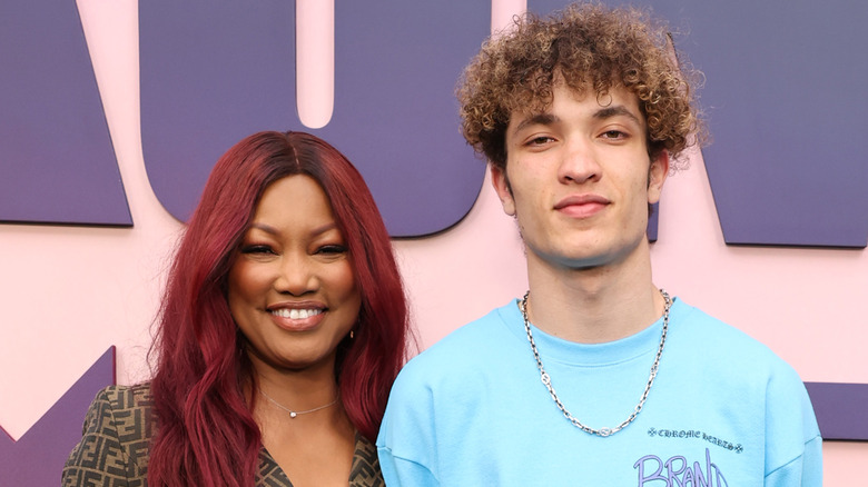 Garcelle Beauvais and Jaid Nilon smiling