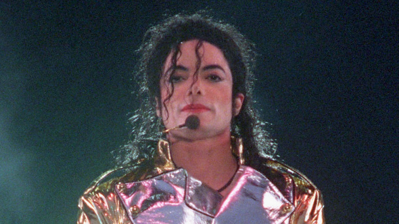 Michael Jackson performing on stage