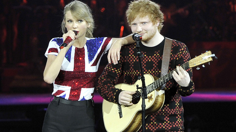 Taylor Swift and Ed Sheeran onstage