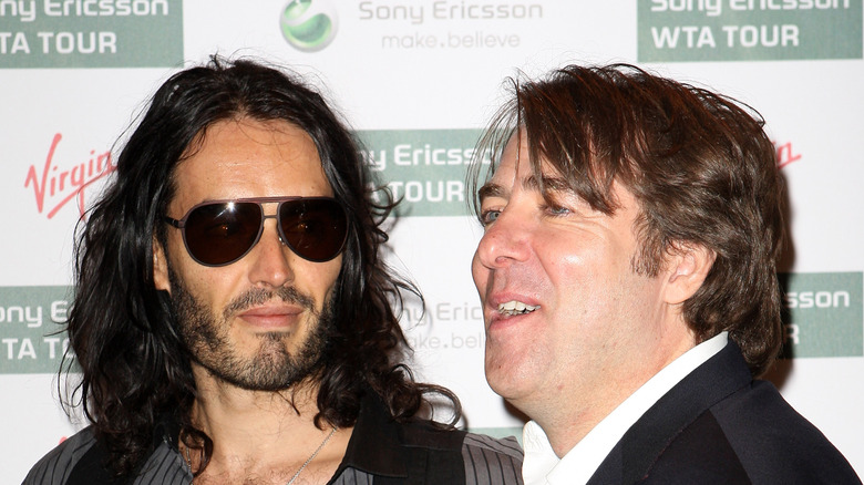  Russell Brand and Jonathan smiling