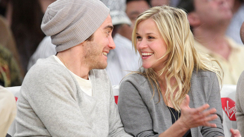 Jake Gyllenhaal and Reese Witherspoon laughing