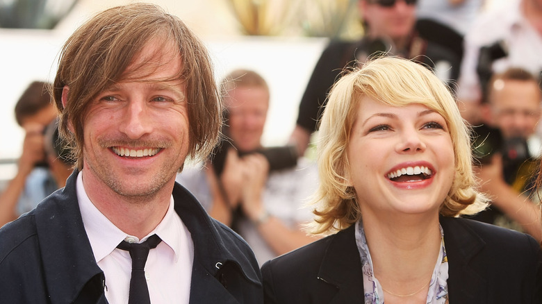 Spike Jonze and Michelle Williams smiling 