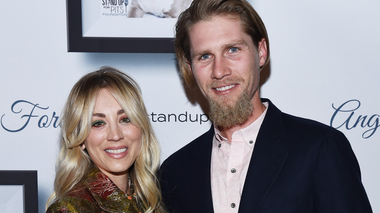 Kaley Cuoco and Karl Cook posing in 2019