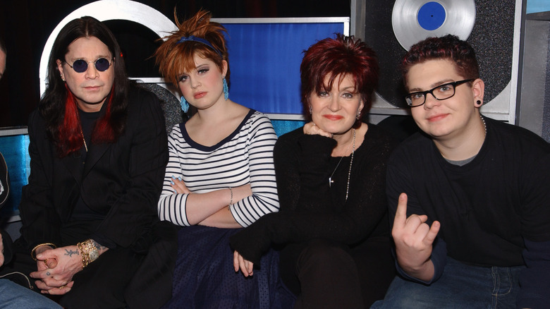 The Osbourne family posing