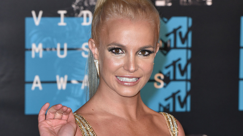 Britney Spears smiling at MTV VMAs