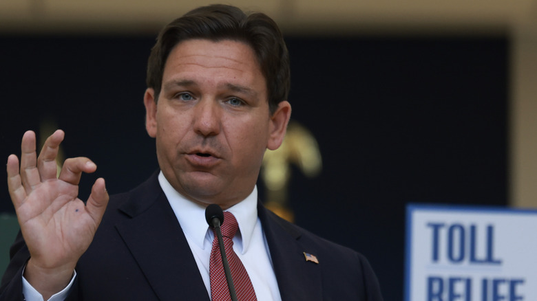 Ron DeSantis puckered lips