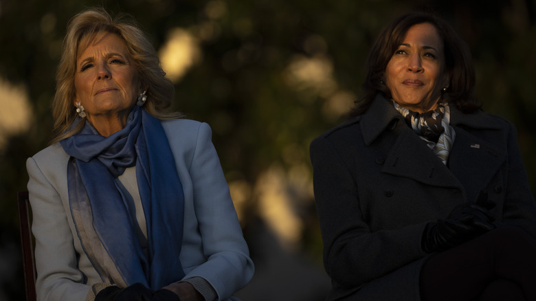 Jill Biden and Kamala Harris