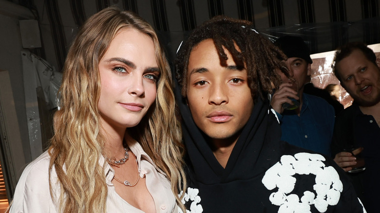 Cara Delevingne and Jaden Smith posing