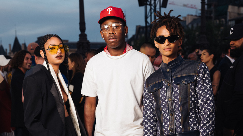 Tyler and Jaden Smith posing