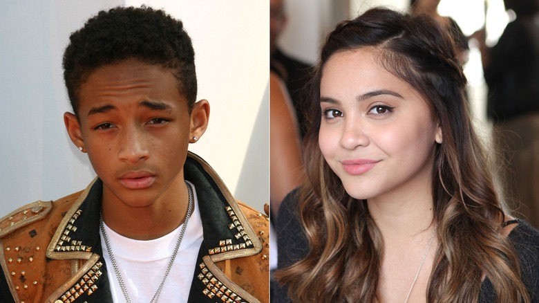 Jaden Smith and Stella Hudgens smiling