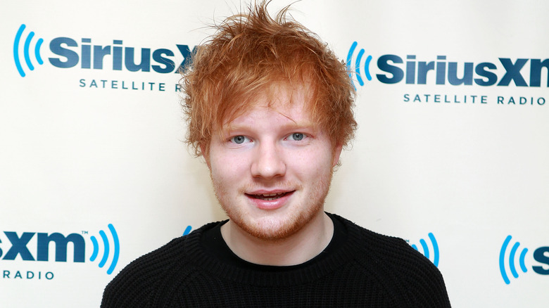 Ed Sheeran posing at SiriusXM