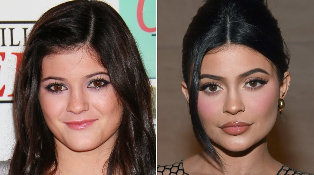 Young Kylie Jenner; present-day Kylie Jenner