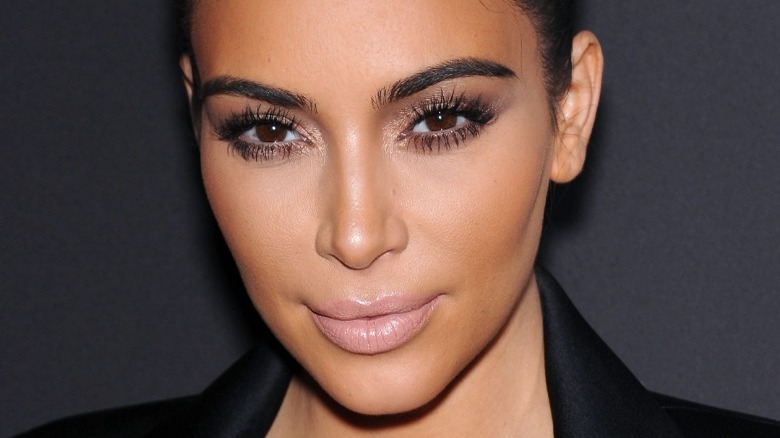 Kim Kardashian looking at camera