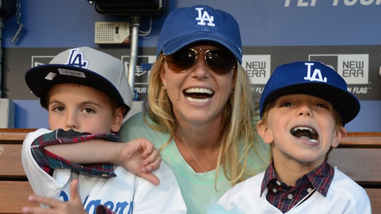 Britney Spears with her sons