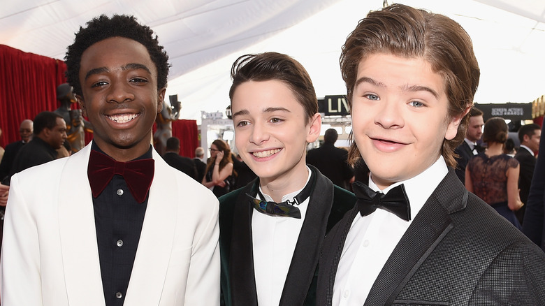 Stranger Things cast members on red carpet