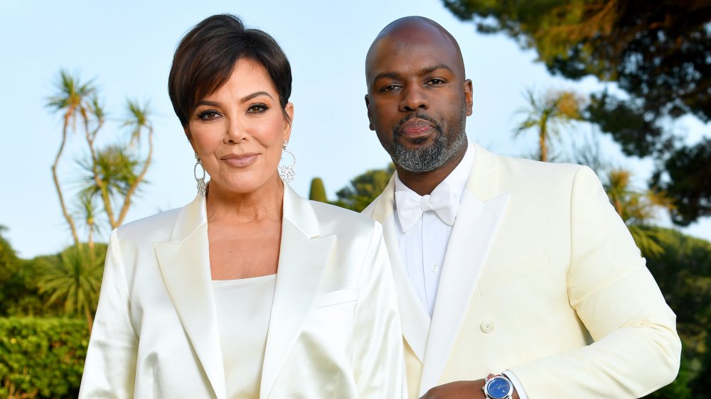 Kris Jenner and Corey Gamble at the amfAR Cannes Gala 2019