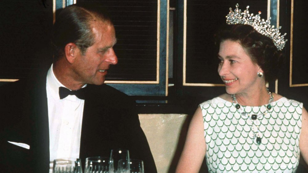 Prince Philip and Queen Elizabeth at a banquet in Canada