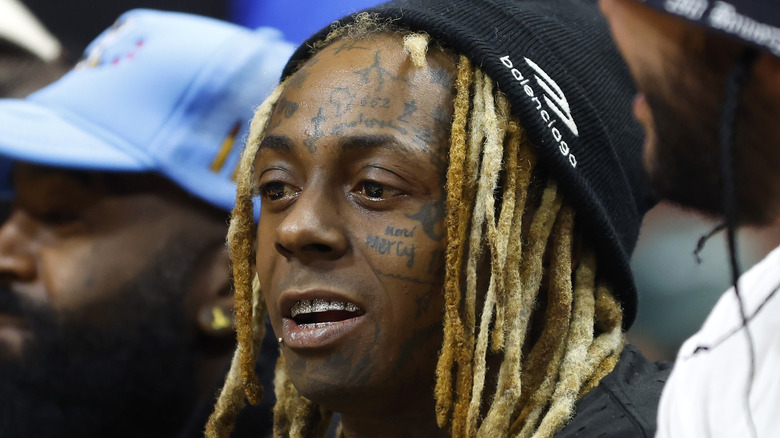 Lil Wayne at an NBA Game