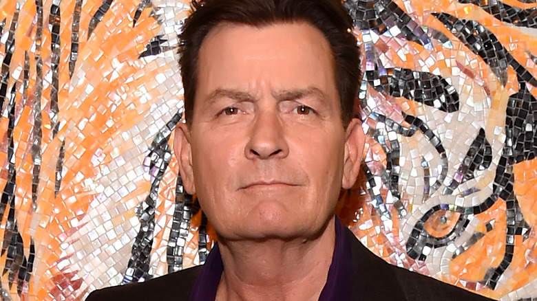 Charlie Sheen posing  at event