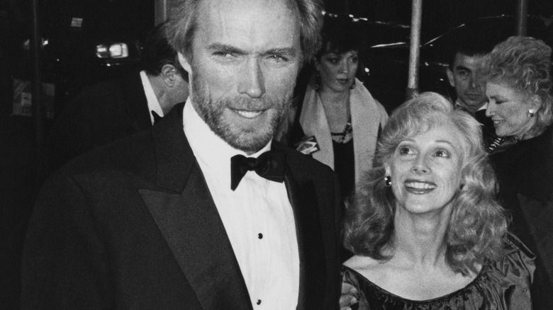 Clint Eastwood, Sondra Locke smiling 