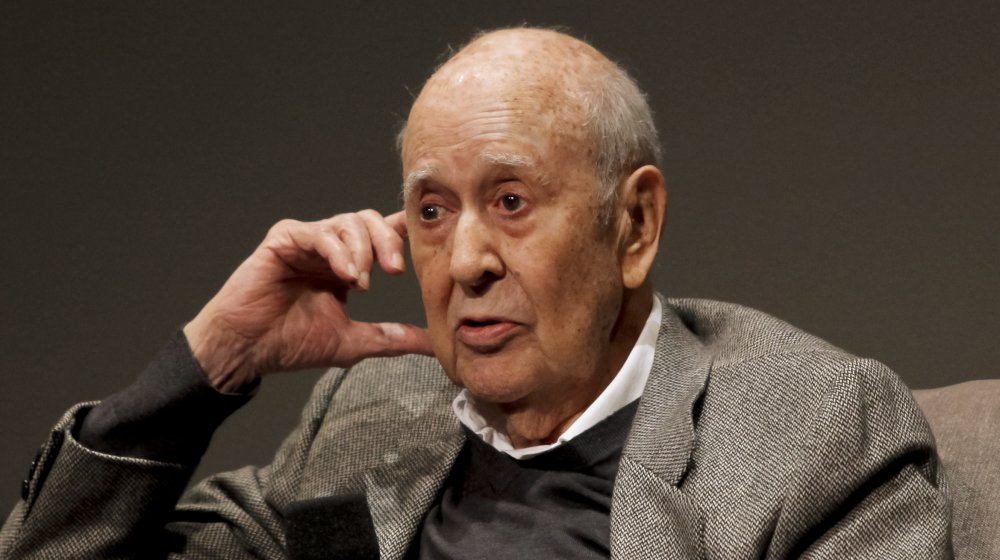 Carl Reiner sitting, talking