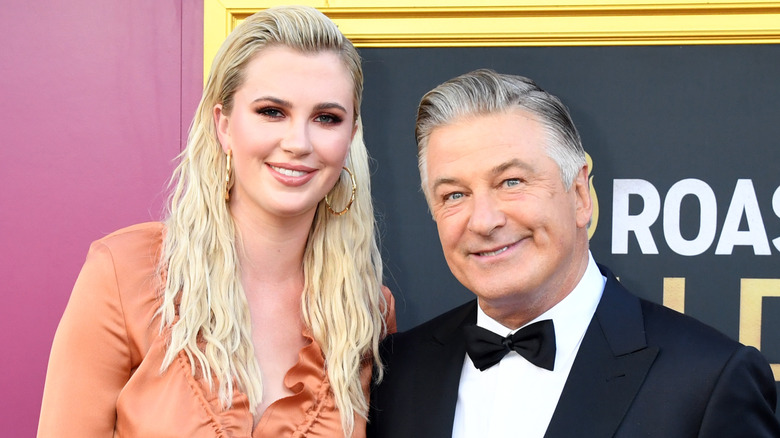 Ireland Baldwin poses with Alec Baldwin