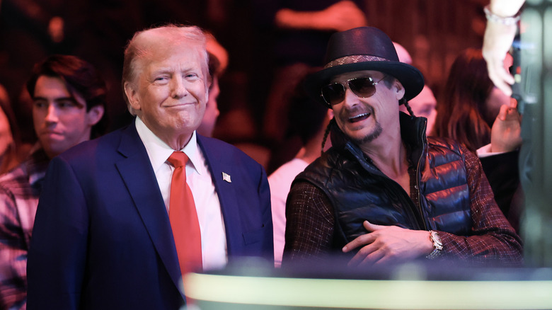 Donald Trump and Kid Rock smiling together