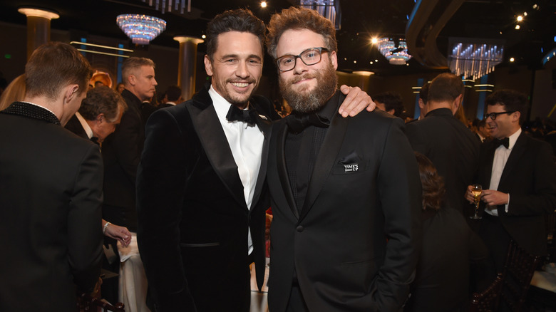 James Franco and Seth Rogen at the 75th Golden Globes