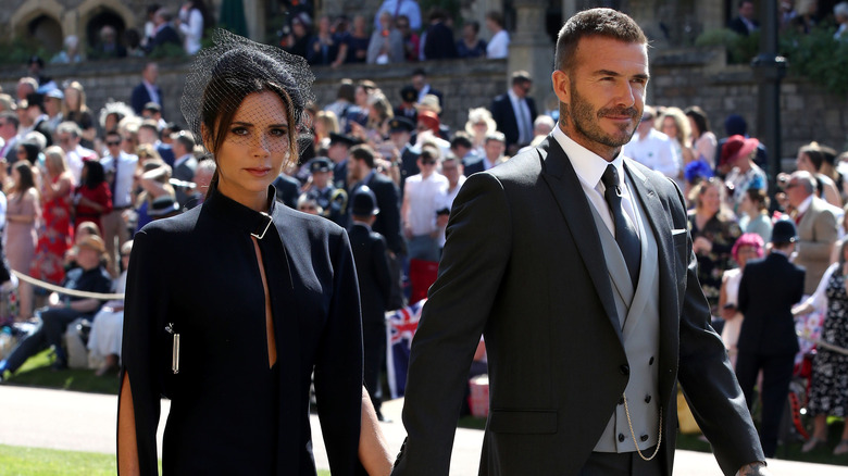 Victoria and David Beckham at Prince Harry and Meghan Markle's wedding