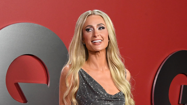 Paris Hilton smiles