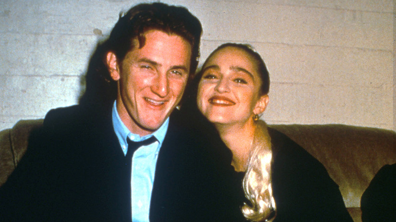 Sean Penn and Madonna smiling