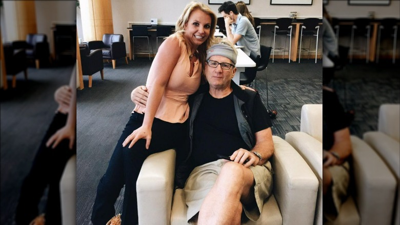 Britney Spears posing with Ed O'Neill