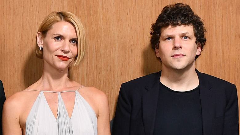 Claire Danes, Jesse Eisenberg posing